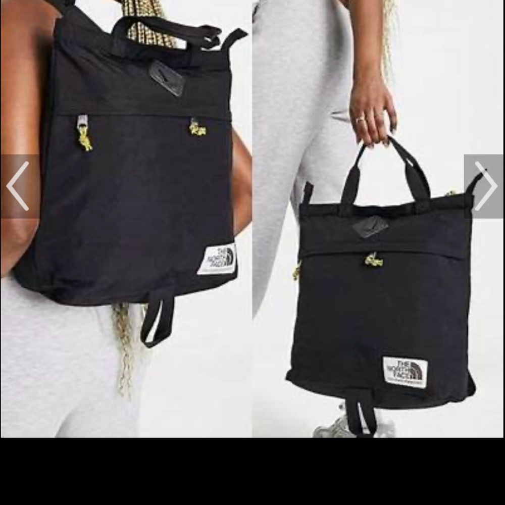 The North Face Black Convertible Backpack Sleek Design